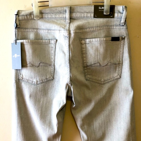 NWT 7 For All Mankind Men’s Slim Straight Pants - Picture 4 of 8